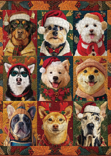 Weihnachtshunde Jigsaw Puzzle 1000 Stück